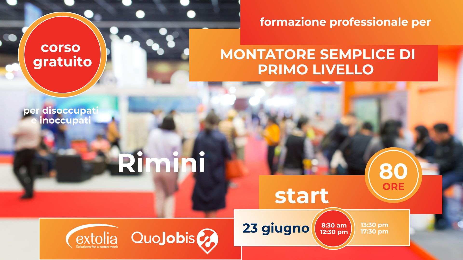 Corso di formazione finanziata dedicato a disoccupati e inoccupati in presenza a Rimini - partenza 23 giugno 2025